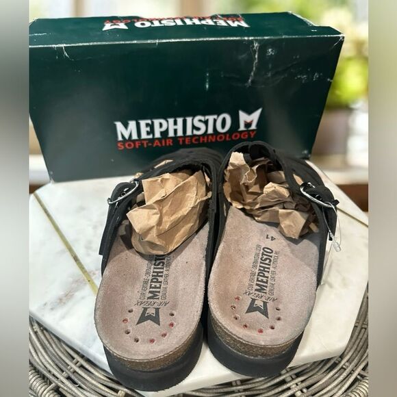 MEPHISTO Hedina Women's Leather Perforated Molded Cork Footbed Mule Sandal EU 41 - Picture 8 of 16